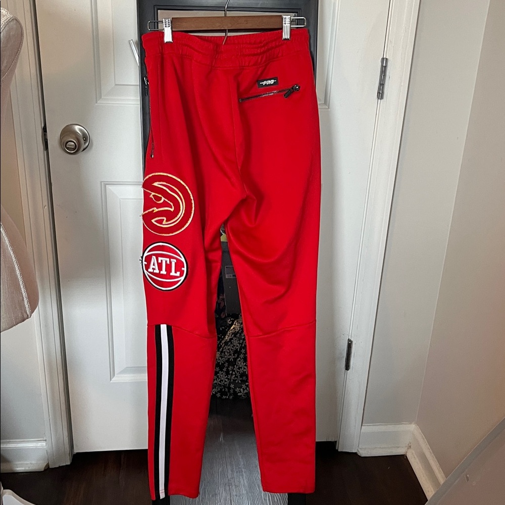 Red Athletic Joggers with Logo